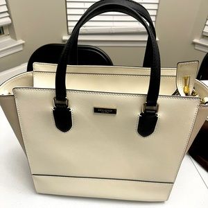 Tan and Black Kate Spade Handbag